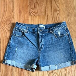 LOFT Distressed Blue Jean Shorts size 10/30